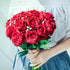JUSTOYOU 10Pcs Artificial Roses Flowers, Realistic Silk Rose, Long Stem Bouquets for Home Wedding Decoration