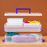 IRIS USA Plastic Storage Bins - 9.4 Qt. Craft Organizers with Removable Tray, Handle for Art Supply Storage