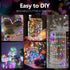 YPHSOL 16.4ft 50LED 2 Pack) Fairy Lights Battery Operated String Lights Flashing and Constant Light Waterproof Silver