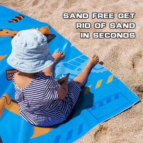 30 60 WERNNSAI Truck Kids Beach Towel for Boys - x Truck Sand Free Swim Towels for Boys Bath Pool Camping Travel Towel