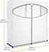 Whitmor Extra-Wide Clothes Closet, 60” with White Cover