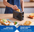 Elite Gourmet ECT118B Cool Touch Single Slice Toaster, 6 Toasting Levels & Wide Slot for Bagels, Black