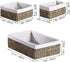 FairyHaus Natural Small Seagrass Storage Baskets with Liner, Hand-woven Nesting Wicker Baskets Set for Shelves (3 Pack)