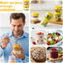LKTKJDS 26 oz 100% On the Go Yogurt Parfait Snack Cup with Spoon & Lid, Leak Proof Granola Holder for To Go Breakfast