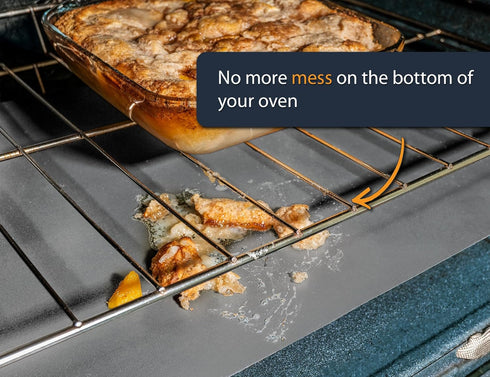 Oven Liners for Bottom of Oven - 3 Pack Large Heavy Duty Mats, 16.25”x23” Non-Stick Reusable Liner for Electric, Gas, Toaster Ovens, Grills - BPA & PFOA Free Kitchen Accessory to Keep Your Oven Clean by Linda's Essentials