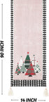 90 Inches 100% Folkulture Christmas Table Runner Long Cotton Red Buffalo Plaid Table Runner for Dining Table, Coffee