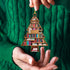 NGHYANNA 4 Inch NGHYANA Wooden Christmas Tree Bookshelf Ornament Book Lover Holiday Decoration