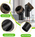 Honoson 2 Pack Round Dust Brush Vacuum Attachment: 1-1/4 Inch Black Bristle Cleaner with 1.25 to 1.37 Inch Hose Adapter