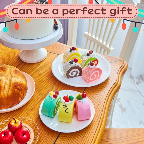 8 4 Civaner Pieces Realistic Artificial Simulation Cake Dessert Mixed Fake Food for Display Kitchen Decoration