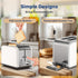 YSSOA Stainless Steel 2 Slice Toaster, Extra Wide Slot with 6 Shade Settings and Bagel/Defrost/Cancel Functions, White
