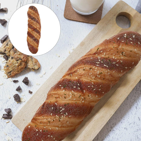 STOBOK Simulated Artificial Bread Prop: Fake French Loaf Adornment for Table Photo, Indoor Decoration Display