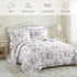 1 2 68x86 inches HORIMOTE HOME Khaki Ruffled Quilt Twin Size with Pillow Sham, Shabby Chic Floral Printed Reversible