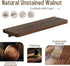 16 inch Danpoo Solid Walnut Floating Shelf - Large, Heavy Duty Wall Shelf for Kitchen, Living Room, Bathroom, Built