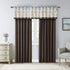 Madison Park Serene Embroidered Light Filtering Curtain Panel, 50x18, Blue for Bedroom Livingroom