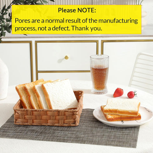 Joeabor 6 Pack Artificial Bread Slice and Toast Fake Sliced Bread Realistic Fake Food for Display Faux Bread Model