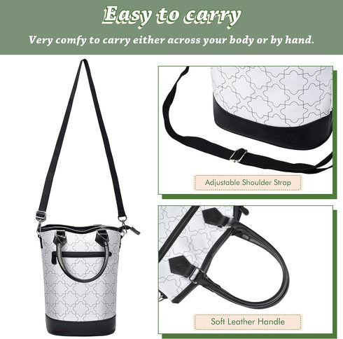 Tirrinia Insulated Wine Carrier Tote - Padded Travel Bag for 2 Bottles, Champagne Cooler, Valentine's Day Gift