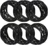 Handmade Round Black Mesh Napkin Rings Holder - Set of 6 for Dining Table Parties Everyday