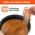 Silicone Bread Sling Dutch Oven - Non-Stick & Easy Clean Reusable Baking Mat, 2 Orange Set for Dough