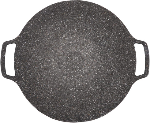Teppanyaki Frying Pan, Nonstick Circular Griddle for Korean BBQ, High Thermal Conductivity, 30cm