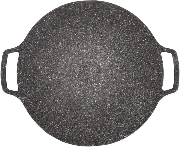 Teppanyaki Frying Pan, Nonstick Circular Griddle for Korean BBQ, High Thermal Conductivity, 30cm