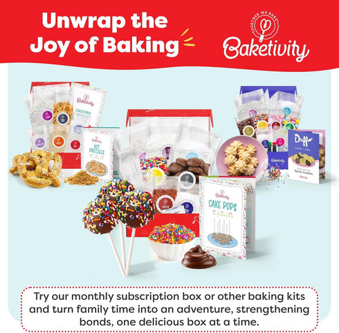Baketivity Cake Pop Baking Kit for Kids - Fun DIY Treats with Premeasured Ingredients