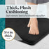 Genteele Memory Foam Bath Mat - Non Slip Absorbent Velvet Bathroom Rug (17 x 24 inches, Black)