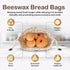 PURIME Beeswax Bread Bag Reusable Sourdough Bread Bags for Artisan Loaves Eco-Friendly, Washable & Sustainable Reusable