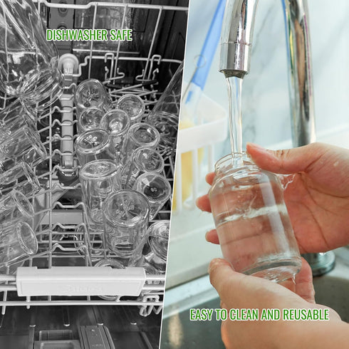 2 oz 12 pack 60 ml STARSIDE Glass Ginger Shots Bottle with Caps, Juice Shot Bottles,Leakproof Small Glass Bottles