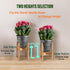 8, 10, 12-inch Plant Stand Indoor - Corner, Table and Floor Planter Holder - Adjustable, Durable Bamboo Wood - Fits Dia