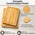 Set 3 Set of Bamboo Cutting Boards for Kitchen - Thick & Durable Wood Cutting Boards with Deep Juice Grooves & Build