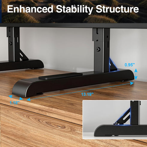 HOLMAXD 19-75 Inch 110 lbs, 800X600mm Universal TV Stand for LCD LED TVs, Height Adjustable TV Legs Replacement Hold up