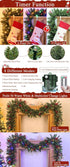 9 8 TURNMEON Dual Color Change Ft Prelit Christmas Garland Remote Control Warm White & Multicolor Lights Timer Modes