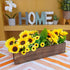 Winlyn Rustic Wooden Planter Box 17.3" L x 3.9" W x 3.9" H, Brown Decorative Wood Box for Home Garden Centerpiece