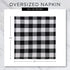 DII Checkered Napkin Set, 100% Cotton, Machine Washable, 20x20, Yellow, 6 Piece