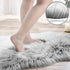 Ashler Faux Fur Rug, Fluffy Shaggy Area Rug Ultra Soft 2 x 3 Feet, Frosted Bottom Black Fuzzy Rug, Machine Washable