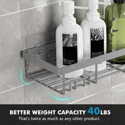 5 Pack Moforoco Adhesive Shower Caddy Organizer Shelves Rack - Corner Bathroom Storage Organization, Home & Kitchen