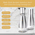 2LB Set 7.1"H 2.7"L 2.7"W Depot Oil and Vinegar Dispenser - Brushed Steel & Glass Containers with Anti-Drip Spout Lid