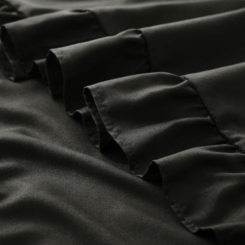 Set 1, 20" 54", KKJIAF Ruffle Body Pillow Cases of Ruffled Pillow Covers with Envelope Closure, Body Pillowcases Size