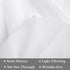 Rose Home Fashion Voile French Door Curtains | Set of 2 Panels, Sidelight Curtains, White, W40 x L72