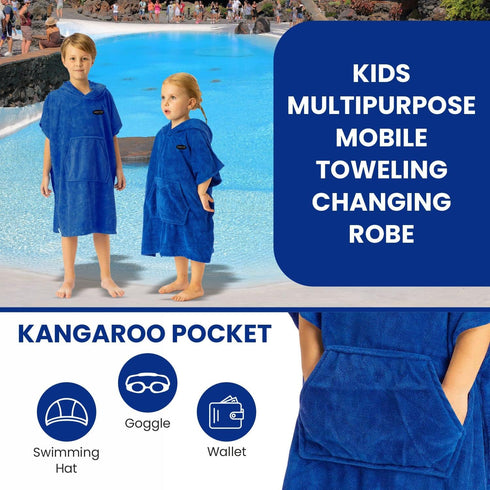 Thick Microfiber Surf Poncho Change Robe with Hood - Ideal for Water Sports