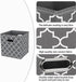 Fabric Cloth Storage Bins, Foldable Cube Organizer with Dual Handles, Set of 3 for Home Storage (Gray Light)