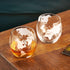 Set of 2 Viski Globe Glass Whiskey Tumblers, 10 oz, Etched Glass Whiskey Enthusiast Gift and Glassware Accessory