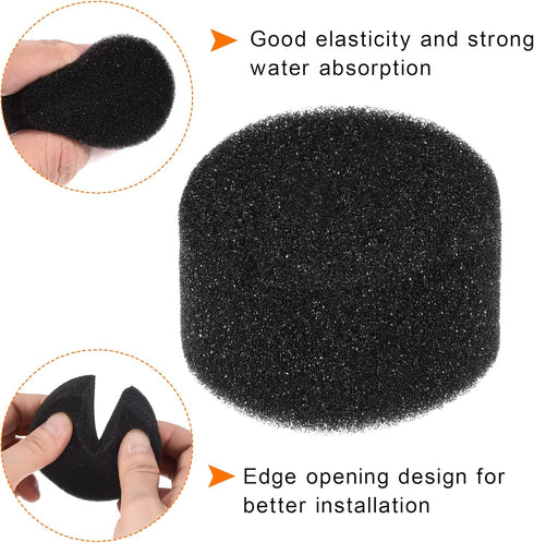 50pcs 1.97" MECCANIXITY Hydroponic Sponges, Growing Media Cylindrical Sponges for Home Vegetable Flower Planting, Black