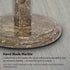 TheWolfard Countertop Handmade Fossil Grey Marble Paper Towel Holder Natural Stone Stand with Subtle Fossil Patterns