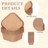 Whaline 100Pcs Parchment Square Cupcake Liners, Natural Color Kraft Paper Baking Cups for Parties