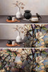 Artscape Star Magnolia Window Privacy Film, Stained Glass Pattern, Non-Adhesive & UV Protection, 24 x 36 inches