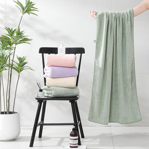 Set,12 (4 Towels,4 Towels,4 Set Ultra Soft Bath Towel Piece Bath Hand Washcloths) Family Bathroom Towels with Hanging