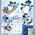Mfault 139 PCS Winter Snowman Window Clings, 4 Sheets Let It Snow Wall Stickers for Christmas Home Decor