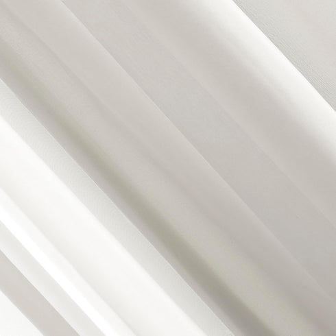 No. 918 Emily Sheer Voile Grommet Curtain Panel, 59" x 63", Eggshell Off-White