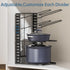 ORDORA Adjustable 8-Tier Pots and Pans Organizer: Under Cabinet Kitchen Storage for 6-11 inch Lightweight Cookware